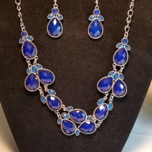 Royal Blue & Teal necklace set